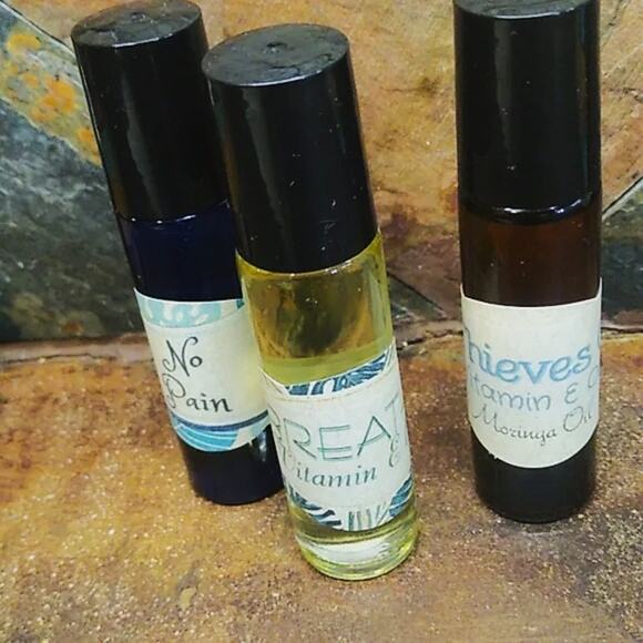 3- 10ML"Take Care" Essential Blends Roll Ons *No Pain *Breathe *Thieves' Oil - Picture 3 of 8
